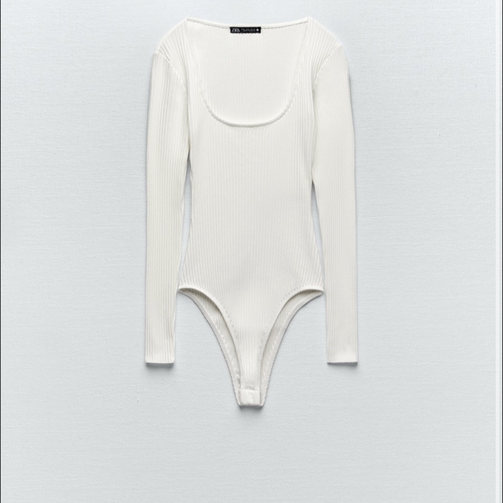 NWT Zara ribbed square bodysuit size small - Picture 1 of 2